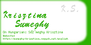 krisztina sumeghy business card